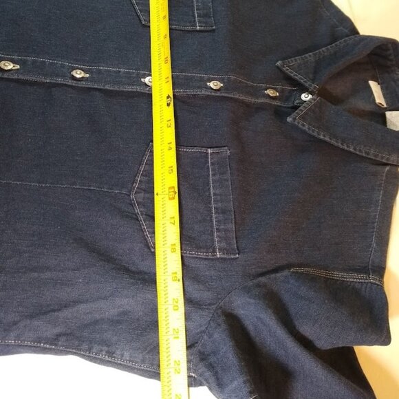 Vintage riveted by Lee women's soft denim short sleeve button down - Picture 6 of 12